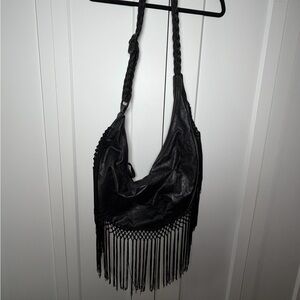 Authentic Cleobella vintage leather and fringe bag